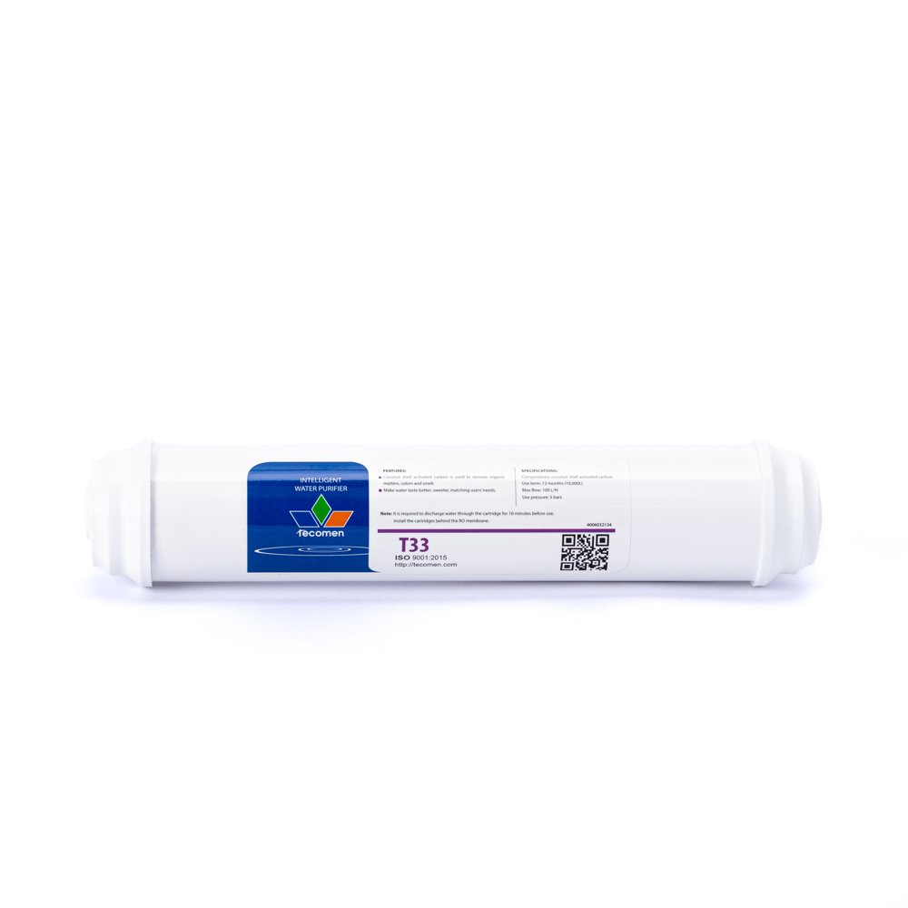 Tecomen T33 Post-Carbon Water Filter Cartridge for Taste Enhancement